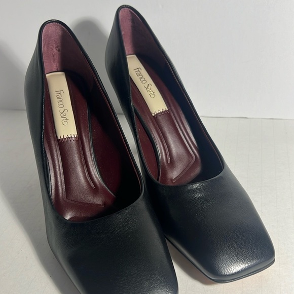 Franco Sarto Shoes - 👡Franco Sarto Womens Pump Heel Black Leather Dressy Slip On High 7.5 New